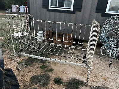 Antique Victorian Cast Iron Baby Bed • $600