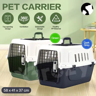 Portable Dog Cat Pet Carrier Crate Case Kennel Travel Carry Transporter Cage • $46.01