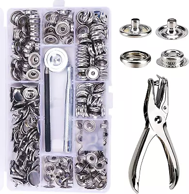 240 Piece 15Mm Canvas Snap Kit  Marine Grade Snap Fastener Stainless Steel Snap • $22.97