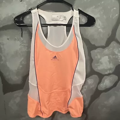 Adidas Stella McCartney Orange White Barricade Tennis Tank Top Size 44 • $18