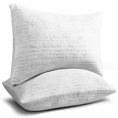 Shredded Memory Foam Pillow Bamboo Hypoallergenic Washable Cover King Or Queen • $40.99