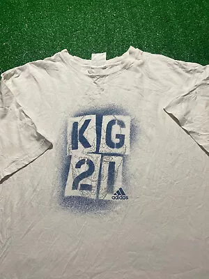 Vtg Kevin Garnett Adidas T-Shirt Sz XL White Worn Minnesota Timberwolves • $20