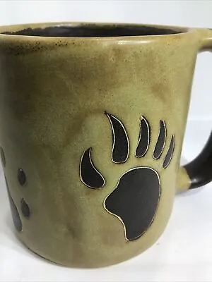 BEAR CLAW PRINT MARA COFFEE MUG. PAW PRINT MUG.  Art Deco Mug. B191 • $32.62