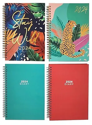 2024 Wiro Diary A5 Size Week To View Planner Hardback Diaries Organiser • £2.99
