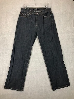 Calvin Klein Jeans Mens 33 (Meas 32x32) Blue Wide Leg Denim Pants 90s Y2K Adult • $9.48