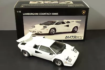 AUTOart 1/18 Lamborghini Countach Diecast 5000S White LP500S Millennium • $389