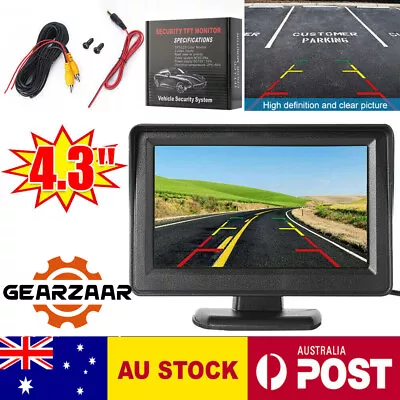 4.3  IR Reverse Camera Reversing Rear View Kit Waterproof HD Monitor Screen AU% • $21.89