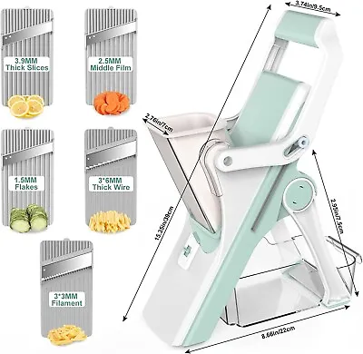£12.99 • Buy Mandoline Slicer Food Cutter For Kitchen Vegetable Slicer With Blades Container