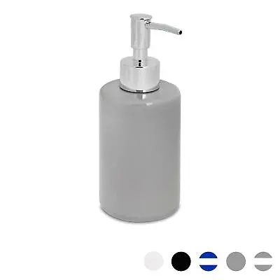 Pump Soap Dispenser Bottle Ceramic Kitchen Bathroom Home 280ml - Grey • £6