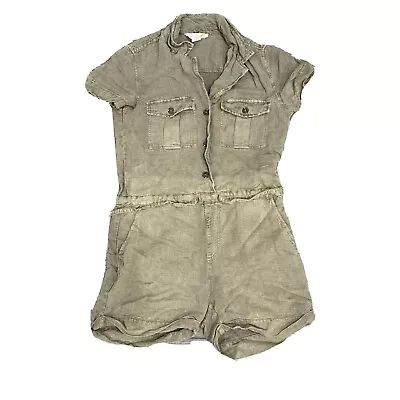 C&C California Adult Womens Linen & Lyocell Playsuit Romper Size XS • $29.95