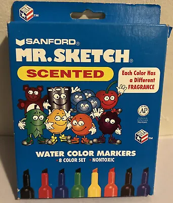 Sanford Mr. Sketch Vintage 1999 Set Of 8 Scented Instant Water Color Markers NEW • $19.99
