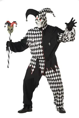 Adult Black/White Evil Jester Big & Tall Costume 48-52 Plus • $47.95