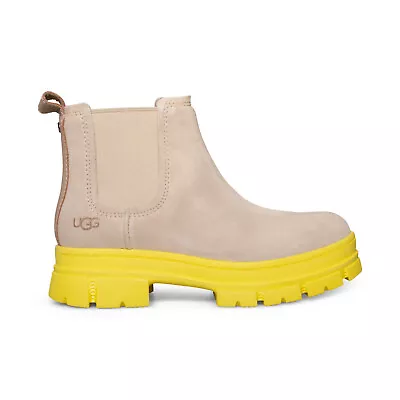 Ugg Ashton Chelsea Sand Suede Waterproof Block Platform Womens Boots Size Us 8.5 • $95.29