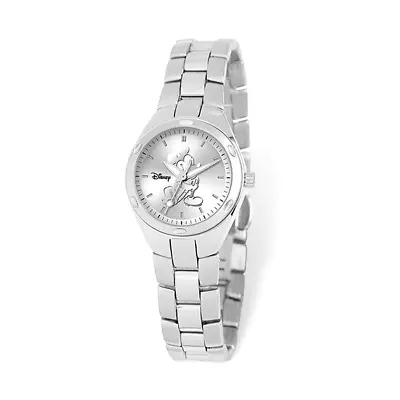 Disney $149 Mickey Mouse Women's All Silver Elegant Watch Dome Crystal Xwa4399 • $54.59