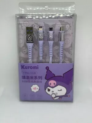 Kuromi Multi Charger Sanrio USB C Mircro Iphone  • $16