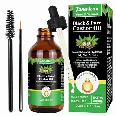 4oz Castor Oil Jamaican Organic Castor Oil  Black Castor Oil Cold Pressed Unre • $9.95