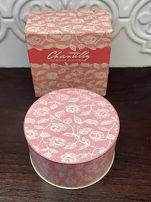 VINTAGE HOUBIGANT CHANTILLY PERFUMED DUSTING POWDER SEALED 6 1/3 Oz W/ PUFF NIB • $100