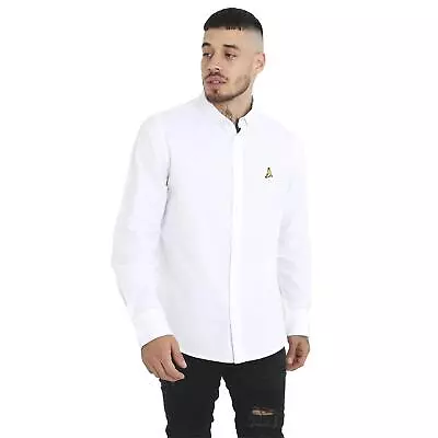 Brave Soul Mens Long Sleeve Cotton Woven Shirt Button Down Collar • £14.99