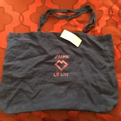 V And A Linen 'j'aime Le Lin' Large Shopping Bag • £15