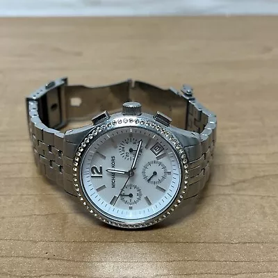 Michael Kors MK-5018 | Silvertone Glitz Dial | Authentic Women's Watch • $39.99