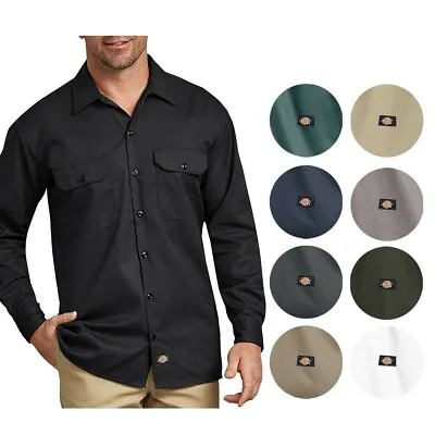 Dickies Men's 574 Long Sleeve Traditional  Button Front Uniform Work Shirt • $35.88