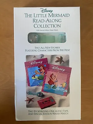 $9.95 • Buy VTG 90s DISNEY LITTLE MERMAID READ ALONG COLLECTION W/ S.E. WATER WATCH UNOPENED