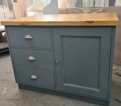 Solid Pine Free Standing Kitchen Island  Colour Choice Available  • £625