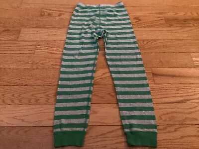 Hanna Andersson Boys SZ 130 (8) Green & Gray Stripe Snug Fit Pajamas • $3.99