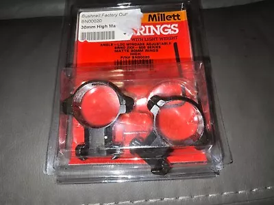 Millet Scope Rings Angle Loc Wingade Adjustable Matte 30mmpart Number Bn-00020 • $29.99