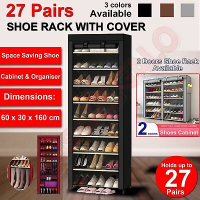 Shoe Rack Stackable Cabinet Storage Organiser Portable Wardrobe • $17.34