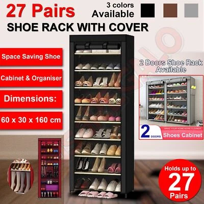 $24.45 • Buy Shoe Rack Stackable Cabinet Storage Organiser Portable Wardrobe