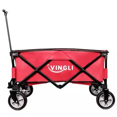 Portable Collapsible Utility Wagon Outdoor Folding Garden Sports Shopping Cart • $69.98