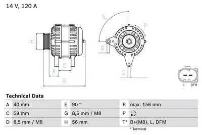 Bosch 0 986 041 860 Alternator Fits Audi TT 1.8 T 1.8 T Quattro 3.2 VR6 Quattro • $218.96