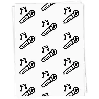 'Music Microphone' Gift Wrap / Wrapping Paper / Gift Tags (GI018543) • £3.99