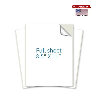Printable Sticker Paper For Inkjet & Laser Printer 8.5x11  10/25/100 Sheets • $7.79
