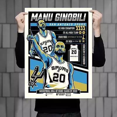 Phenom Gallery San Antonio Spurs Manu Ginobili Career 18  X 24  Serigraph • $70