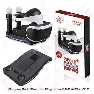 $29.49 • Buy 4 In 1 Controller Charging Dock Stand For Playstation PSVR II/PS VR II/PS4 VR AU