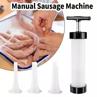 $11.59 • Buy Sausage Machine Meat Filler Stuffer Salami ​Maker Funnel Operated Hand Y9W4