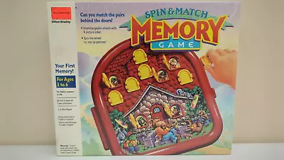 1990 Spin & Match Memory Board Game By Milton Bradley Fun 3+ VTG New! • $25.20