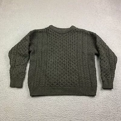 Vintage Blarney Woollen Mills Sweater Mens M Merino Wool Fisherman Cable Knit • $48.88
