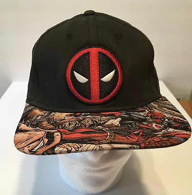 Marvel Deadpool Snapback Baseball Cap Hat Adjustable Logo Print On Bill • $4.99