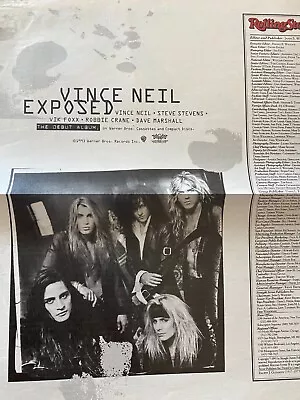 Vince Neil Motley Crue Exposed Vintage Promotional Ad • $2.59