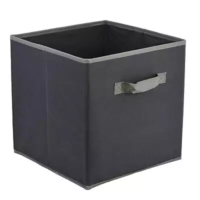 Fabric Foldable Storage Boxes Set Of 2 Collapsible Square Canvas Cubes Box Toys • £7.39