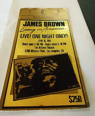 Rare-historic-original Concert Ticket-james Brown-6-10-1991_wiltern Theaterl A  • $39.99