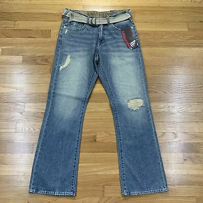 NEW Men's Union Bay Loose Boot Cut  Distressed Light Distressed Blue Jeans 31x32 • $24