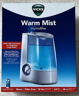 Vicks Warm Mist Humidifier 1 Gallon V745WB   NEW • $34.99
