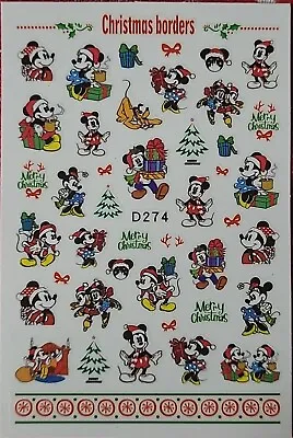 Christmas Disney Mickey Mouse Nail Art Stickers  • $3.55