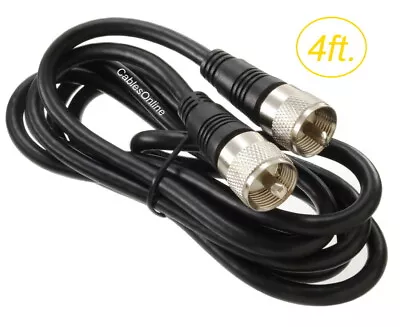 4ft RG8X Coax UHF (PL259) Male To Male 50 Ohm Antenna Cable • $10.95