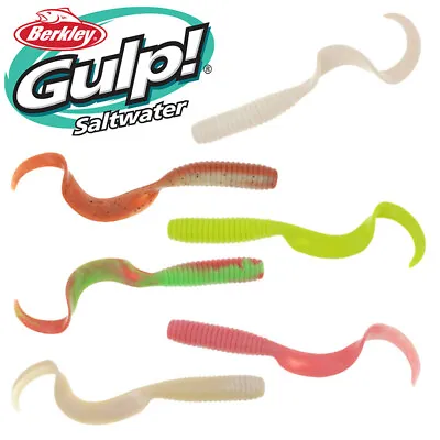 Berkley Gulp! Saltwater Grub 4  5  6  8  Fluke Flounder Sea Bass Trailer 4pk • $7.99