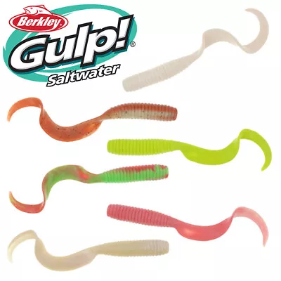 Berkley Gulp! Saltwater Grub 4  5  6  8  Fluke Flounder Sea Bass Trailer • $7.99